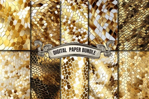 Download Teal and Gold Animal Skins Digital Paper - Teal Collection