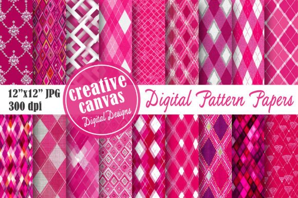 Download Hot Pink Argyle Seamless Pattern Bundle - Hot pink Collection