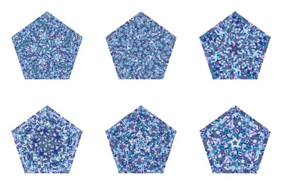 Download Isolated Tiled Pentagon Symbol Set - Premium Resources