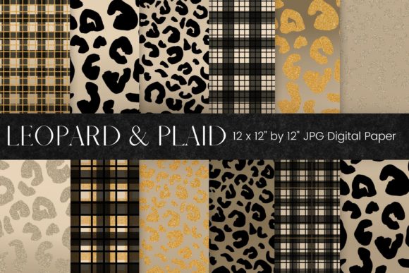 Download Plaid Leopard Print Digital Paper - Leopard print Collection
