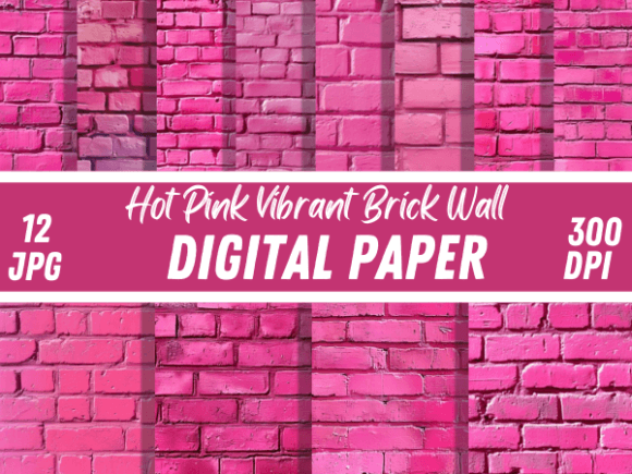 Download Hot Pink Brick Wall Backgrounds Paper - Hot pink Collection