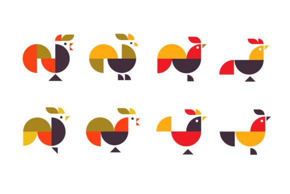 Download Geometrical Chicken Logo Collection - Premium Resources