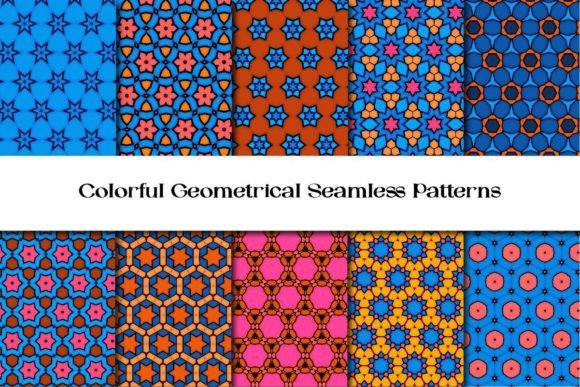 Download Colorful Geometrical Seamless Patterns Vol 7 - Premium Resources
