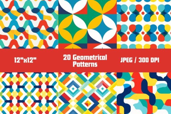 Download 20 Geometrical Seamless Pattern - Premium Resources