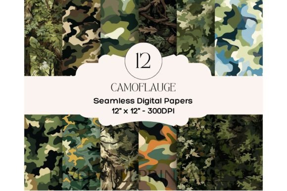 Download Camoflauge 12 X 12 Digital Paper Pack - 12 x 12 Collection