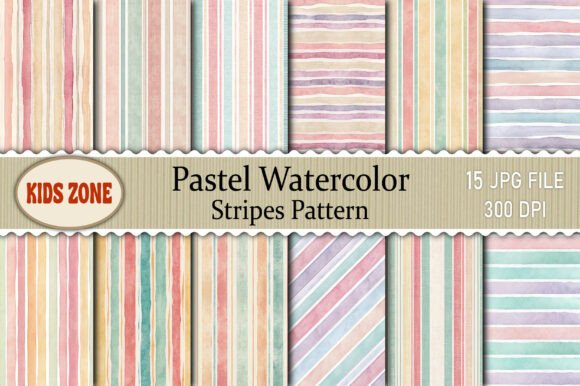 Download Pastel Watercolor Stripes Pattern - Stripes pattern Collection
