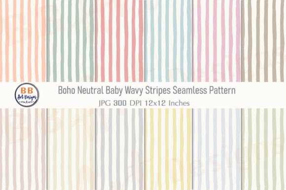 Download Boho Baby Wavy Stripes Pattern Paper JPG - Stripes pattern Collection