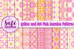 Download Yellow and Hot Pink Seamless Patterns - Hot pink Collection