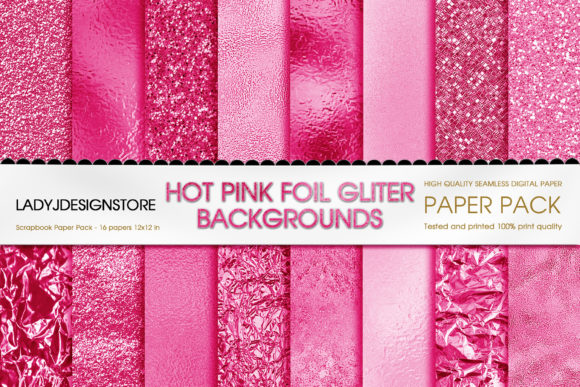 Download Hot Pink Foil Glitter Seamless Paper - Hot pink Collection